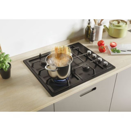 Plită incorporabilă cu gaz Candy CHG6LB, inox negru [2]