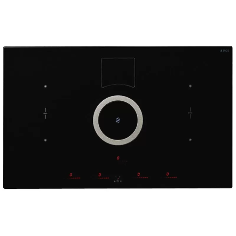 Aparate pentru gatit - Plită cu inducție și hotă integrată Elica NikolaTesla Switch 83 PRF0146212, 83 cm, control touch, negru