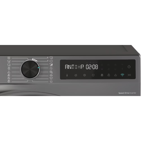 Mașină de spălat rufe Slim 7 kg – 1400 rpm, motor Inverter, WiFi, Steam, 16 programe, antracit [2]