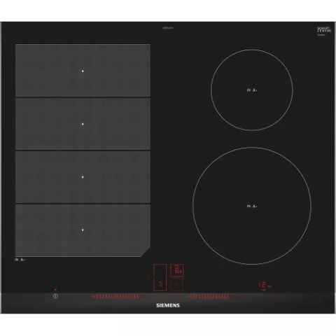 Plita incorporabila cu inductie Siemens EX675HEC1E iQ700, 60 cm, 4 zone, flexInduction, touchSlider, Home Connect, negru [1]