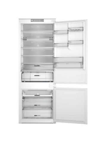 Aparate frigorifice - Combina frigorifica incorporabila Whirlpool WH SP70 T121, 394 L, Total No Frost, 6th Sense, 193.5 cm, alba