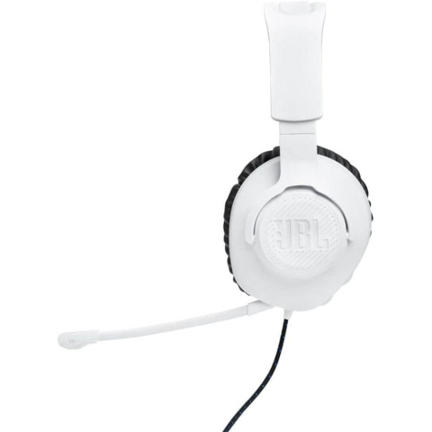 Căști - Căști gaming cu fir, JBL QuantumSOUND Signature, microfon detașabil, PC și console, alb