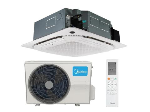 Aere condiționate - Aparat de aer conditionat tip caseta Midea 36000 BTU MCD1-36HRFN8(GA) / T-MBQ4-04AWD / MOD30U-36HFN8-Q(GA), Inverter, 360° Air Flow