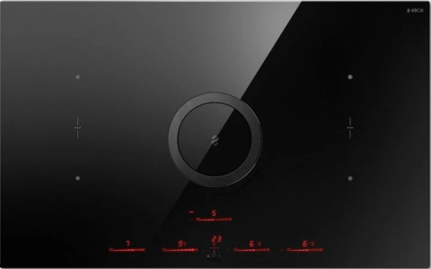 Aparate pentru gatit - Plită cu inducție și hotă integrată Elica NikolaTesla Switch BL/F/83 PRF0146210A, 83 cm, control touch, negru