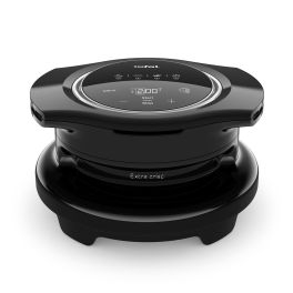 Accesorii - Accesoriu multicooker pentru prăjit Tefal Cook4Me+ Extra Crisp Lid EY150830, compatibil cu multicookerele Cook4Me de 6 L, 4 programe, temperatură ajustabilă, negru