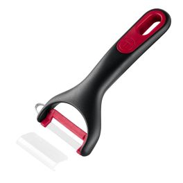 Articole de bucătărie - Accesoriu pentru decojit legume si fructe Tefal Ingenio K1992134, lama rotativa, inox, capac de protectie, negru & rosu