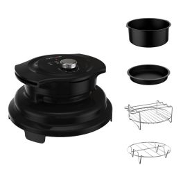 Accesorii - Accesoriu pentru gătire cu aer cald Tefal Turbo Crisp LF101810, 4 programe, temperatură ajustabilă, ecran LED, compatibil cu multicooker Turbo Cuisine, negru