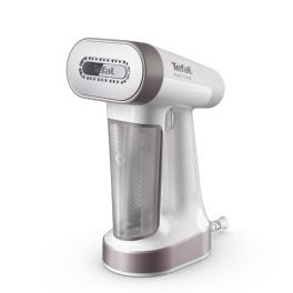 Aparate de călcat vertical - Aparat de călcat vertical cu abur 2 în 1 Tefal Pure Force DT8720E0, 1800W, jet abur 90 g/min, 4 trepte abur, mod Eco, alb & gri