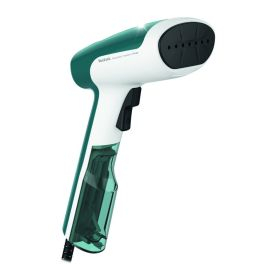 Îngrijirea țesăturilor - Aparat de călcat vertical cu abur Tefal Access Steam First DT6131E0, 1300 W, abur 20 g/min, rezervor 70 ml, funcție Auto OFF, perie pentru țesături, alb/turcoaz