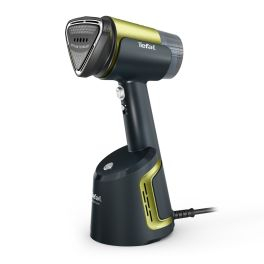 Aparate de călcat vertical - Aparat de călcat vertical cu abur Tefal AeroSteam DT9810F0, 1400W, funcție de aspirare cu 3 niveluri, recipient apă detașabil 100 ml, autonomie 6 minute, 1.4 kg, talpă monotemp, albastru & gri