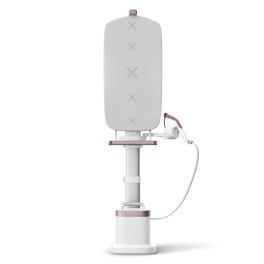 Îngrijirea țesăturilor - Aparat de călcat vertical cu abur Tefal Ixeo Vision QT1811E0, 2200 W, jet de abur 200 g/min, abur variabil 80 g/min, 1,4 L, masă de călcat integrată, oprire automată, alb & roz