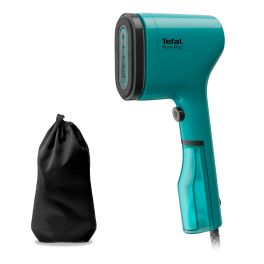 Aparate de călcat vertical - Aparat de călcat vertical cu abur Tefal Pure Pop DT2024E1, 1300 W, abur variabil până la 20g/min, recipient apa 70 ml, încălzire rapidă 15 sec, verde