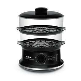 Aparate de gătit - Aparat de gătit cu aburi Tefal Convenient Series VC140131, 2 vase, cronometru mecanic, 2 accesorii, 6 L, plastic, negru