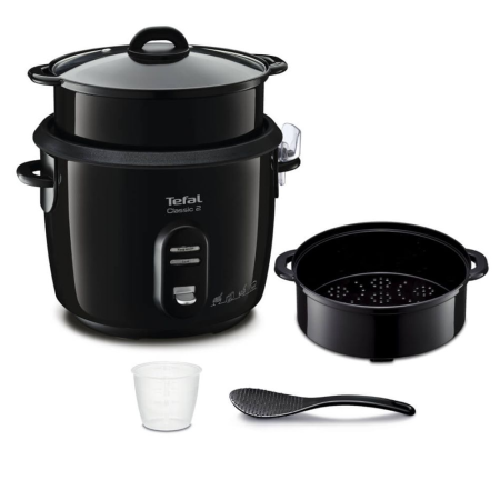 Aparat de gătit multifuncțional Tefal Classic 2 RK103811, 600 W, 5 L, 3 programe, funcţie menţinere la cald, gătire la aburi, negru. [2]