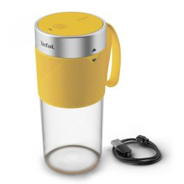 Blendere - Blender portabil Tefal Lightmix BL1C0230, 300 ml, 2 lame, 20.000 rpm, acumulator 1200 mAh, rezultate în 40 secunde, până la 11 cicluri per încărcare, cablu incarcare inclus, galben