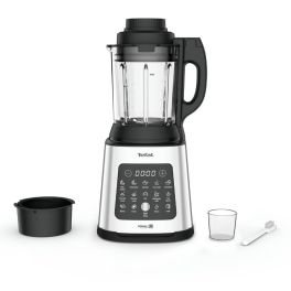 Blendere - Blender Tefal PerfectMix Cook BL83SD30, 1400W, capacitate 1.75L, viteză variabilă, 10 programe pentru rețete calde și reci, funcție de gătire la aburi, funcție de marunțire a gheții, lame detașabile Powelix, argintiu & negru