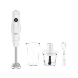 Prepararea alimentelor - Blender vertical DailyMix HB533138, 600 W, o treaptă de viteză, tocător 0.5 L, tel, protecție antistropire, mâner ergonomic, recipient 0.8 L, alb