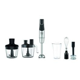 Prepararea alimentelor - Blender vertical InfinyForce Pro 5 în 1 HB95LD38, 1200 W, tehnologie Powelix, tocător 0.5 L, tel, accesoriu piure, protecție antistropire, recipient 0.8 L, argintiu