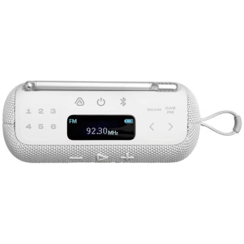 Radio portabil JBL Tuner 3, DAB/DAB+/FM, Bluetooth, Auracast, IP68, 15h autonomie, Alb [1]