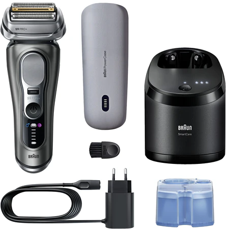Braun Series 9 PRO+ 9675cc – Aparat de bărbierit electric (cu stație SmartCare & PowerCase) [1]