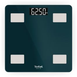 Îngrijire personală - Cantar inteligent Tefal Body Up BM2600V0, greutate maxima 180 kg, 7 indicatori de masurare, sticla securizata tratata termic, ecran LCD, 2 baterii incluse, verde