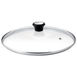 Articole de bucătărie - Capac Exception 28097612, orificiu pentru abur, mâner ergonomic, margine de inox, 26 cm, sticlă