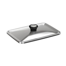 Accesorii - Capac pentru gătit Tefal XA731810, compatibil cu grătarul electric OptiGrill 4 în 1 și OptiGrill 2 în 1, inox, compatibil cu mașina de spălat vase, seriile GC774xx, GC773xx, GC772xx, argintiu