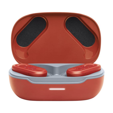 TV, Audio-Video si Foto - Căști sport True Wireless, IP68, autonomie 50 ore, Bluetooth 5.2, JBL Pure Bass, Coral