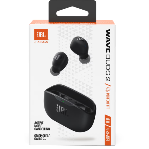 Casti in-ear JBL Vibe Buds 2, True Wireless, Bluetooth, ANC, 40h autonomie, Multi-Point, IP54, Negru [2]