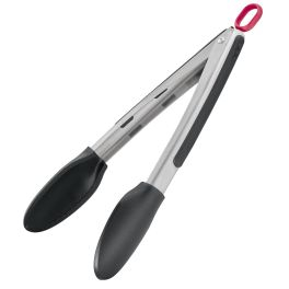 Articole de bucătărie - Cleste de bucatarie Tefal Ingenio+ K1991534, inox, rezistent la temperaturi inalte, compatibilitate cu masina de spalat vase, argintiu & negru