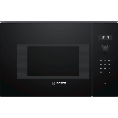 Aparate pentru gatit - Cuptor cu microunde incorporabil Bosch BFL524MB0, 20 L, 800 W, AutoPilot 7, control touch, negru