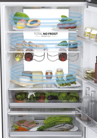 Combina frigorifica HAIER HTW7720ENMB, No Frost, 483 l, H 201 cm, Clasa E, Wi-Fi, negru [1]