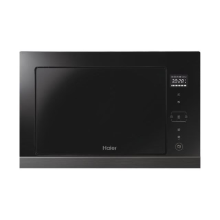 Aparate pentru gatit - Cuptor cu microunde+grill incorporabil Haier HOR38G5FT, 28 l, 900 W, 12 Programe, Touch control, Display TFT, Negru