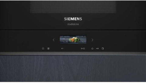 Cuptor cu microunde incorporabil Siemens BF722L1B1, iQ700, 21 L, 900 W, TFT Touch, cookControl7, negru [2]
