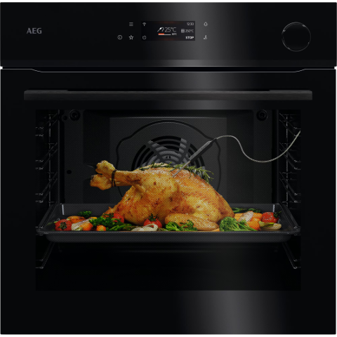 Cuptoare incorporabile - Cuptor incorporabil AEG NBR7P621SB, SteamCrisp, WiFi, autocuratare pirolitica, 72L, A+, Negru
