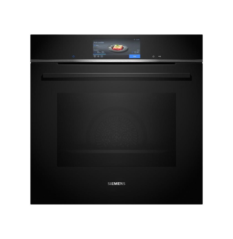 Aparate pentru gatit - Cuptor incorporabil Siemens iQ700 HB778G3B1, 71 L, Piroliză, TFT Touch, Home Connect, 4D hotAir, Negru/Inox
