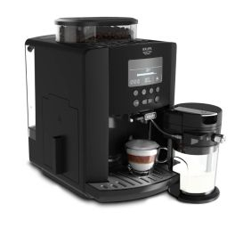 Espressoare automate - Espressor automat Krups Arabica Latte EA819N10, 1450 W, 15 bari, 1.7 L, display, accesoriu pentru lapte, negru