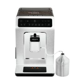 KRUPS - Espressor automat Krups Evidence EA891C10, 1450W, 15 bari, rezervor boabe 260g, rezervor apă 2.3L, râșniță 3 nivele, alb - negru
