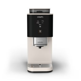 Espressoare automate - Espressor semi-automat Krups Coffee Crush SA4001E0, 1370 W, 15 bari, sistem bean-to-cup, rasnita inox, preparare one-touch, intensitate cafea ajustabila, compatibil cafea macinata, design ultra-compact, curatare usoara, negru