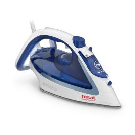 Îngrijirea țesăturilor - Fier de călcat Tefal EASYGLISS PLUS FV5736E0, 2500 W, jet abur 220g/min, abur variabil 45g/min, talpa Durilium Airglide, alb & albastru