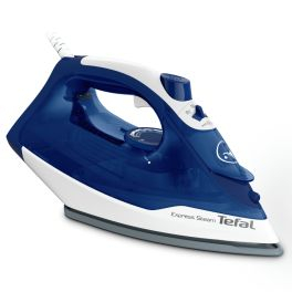 Îngrijirea țesăturilor - Fier de călcat Tefal Express Steam FV2838E0, 2400W, jet de abur 180 g/min, abur variabil 40 g/min, 270 ml, funcție anti-calcar, alb/albastru