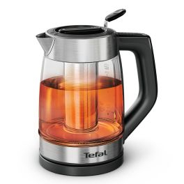 Mic dejun - Fierbator de apa Tefal Element BJ760DE0, 2200 W, 1.7 L, 5 trepte temperatura, indicator luminos temperatura, infuzor pentru ceai, baza rotativa, argintiu & negru