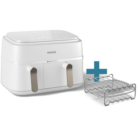  Friteuze cu aer cald - Friteuză cu aer cald Philips Airfryer 3000 NA353/14, Dual Basket
