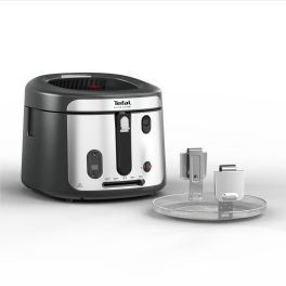 Aparate de gătit - Friteuză Tefal Filtra Vision+ FF2588E0, 1900W, capacitate ulei 2.1L, capacitate alimente 1.2 KG, înveliș antiaderent, filtru metalic, fereastră pentru monitorizare, argintiu & negru