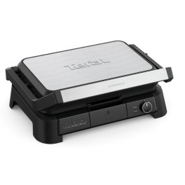 Aparate de gătit - Grătar electric multifuncțional Tefal SuperGrill 3 in 1 XL GC520DE0, 2000W, plăci detașabile, 3 trepte temperatură, funcție cuptor & barbeque, 800 cm2, negru & argintiu