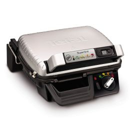 Aparate de gătit - Grătar electric Tefal SuperGrill UC700 GC451B12, 2000W, cronometru digital, 3 poziții ajustabile, plăci detașabile cu înveliș antiaderent, argintiu