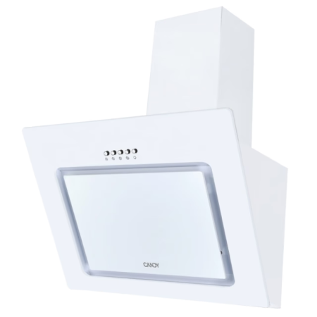 Aparate pentru gatit - Hota decorativa Candy CVMAD60/1B/1, 400 m3, Sticla alba, 60cm