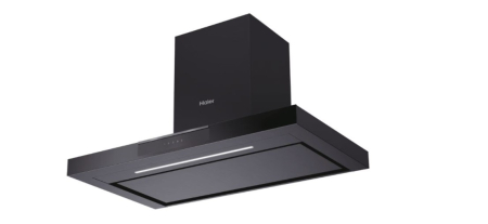 Hota incorporabila decorativa Haier HATS9DCS56B, motor 170w, 3 Viteze + Booster, Clasa A+, Putere de absorbtie 746 mc/h, TouchControl, Iluminare LED, Clasa A+, 90 cm, Sticla neagra [1]