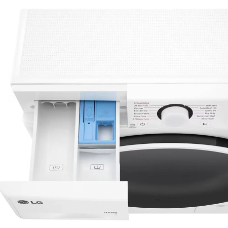 LG F4DR510S0W – Mașină de spălat cu uscător combinație, 10 kg spălare / 6 kg uscare, 1400 rpm, clasa A/D [1]