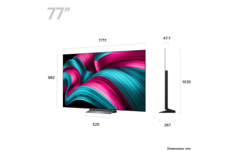 Televizor LG OLED evo OLED77C54LA, 77 inch, 4K Ultra HD, Smart TV, α9 AI Gen7, Dolby Vision, Dolby Atmos, 120Hz [1]